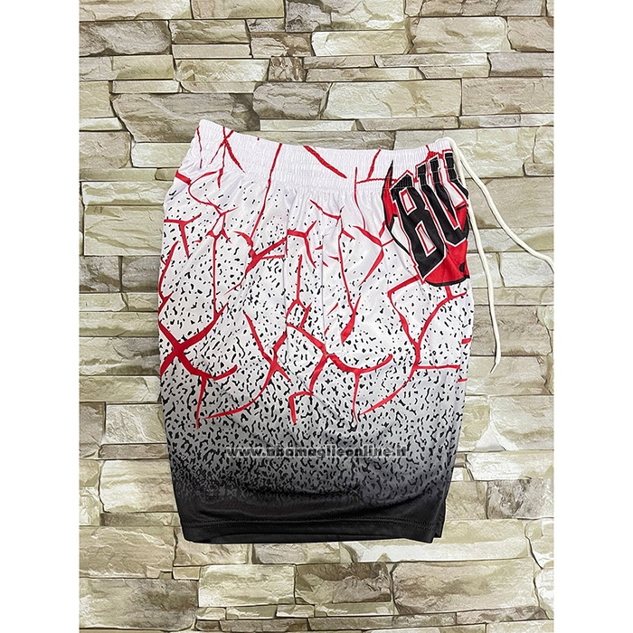 Pantaloncini Chicago Bulls Mitchell & Ness Just Don Bianco Nero